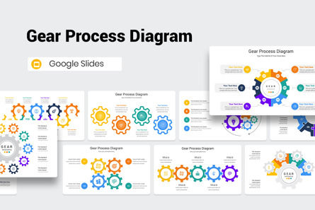 Gear Process Diagram Google Slides Template, Google Slides Theme, 11713, Process Diagrams — PoweredTemplate.com