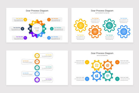 Gear Process Diagram Google Slides Template, スライド 2, 11713, プロセス図 — PoweredTemplate.com
