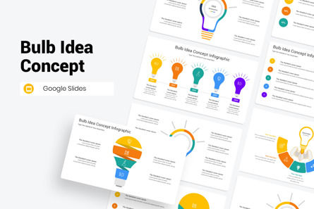 Bulb Idea Concept Infographic Google Slides Template, Tema de Google Slides, 11714, Conceptos de negocio — PoweredTemplate.com