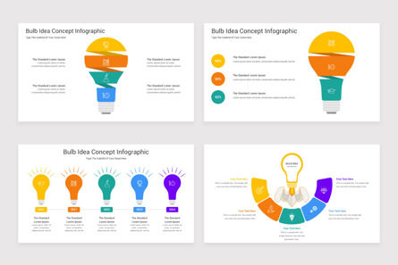 Bulb Idea Concept Infographic Google Slides Template, Diapositiva 3, 11714, Conceptos de negocio — PoweredTemplate.com