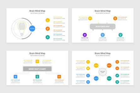 Brain Mind Map Diagram Google Slides Template, Diapositive 5, 11715, Concepts commerciaux — PoweredTemplate.com