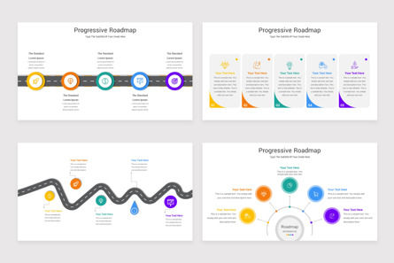 Progressive Roadmap Google Slides Template, Deslizar 2, 11717, Negócios — PoweredTemplate.com