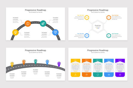 Progressive Roadmap Google Slides Template, Deslizar 3, 11717, Negócios — PoweredTemplate.com