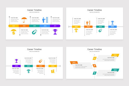 Career Timeline Google Slides Template, Diapositive 2, 11718, Carrière / Industrie — PoweredTemplate.com