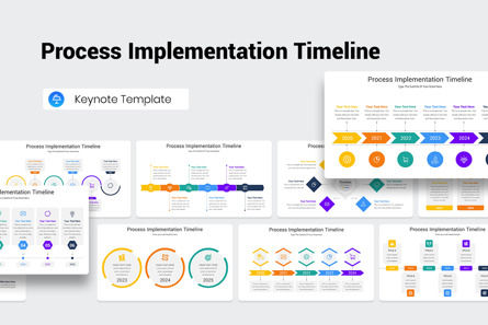 Process Implementation Timeline Keynote Template, Keynote-sjabloon, 11720, Bedrijf — PoweredTemplate.com