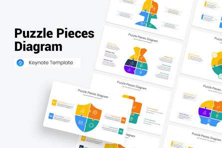 Puzzle Pieces Diagram Keynote Template, Apple基調講演テンプレート, 11721, パズル図 — PoweredTemplate.com
