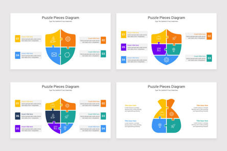 Puzzle Pieces Diagram Keynote Template, スライド 2, 11721, パズル図 — PoweredTemplate.com