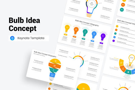 Bulb Idea Concept Infographic Keynote Template, Apple Keynote 템플릿, 11726, 비즈니스 — PoweredTemplate.com