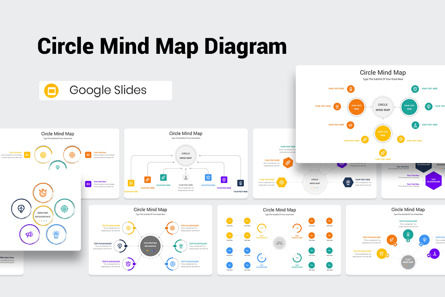 Circle Mind Map Diagram Google Slides Template, Tema do Google Slides, 11734, Negócios — PoweredTemplate.com