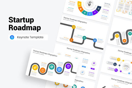Startup Roadmap Keynote Template, Modele Keynote, 11744, Business — PoweredTemplate.com