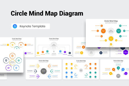 Circle Mind Map Diagram Keynote Template, Apple Keynote 템플릿, 11746, 비즈니스 콘셉트 — PoweredTemplate.com