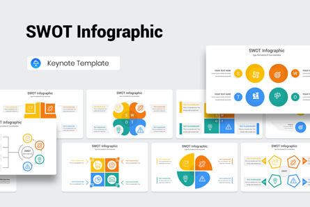 SWOT Infographic Keynote Template, Apple基調講演テンプレート, 11755, ビジネス — PoweredTemplate.com
