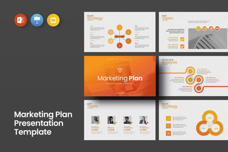 Marketing Plan Presentation Template, PowerPoint Template, 11760, Business — PoweredTemplate.com