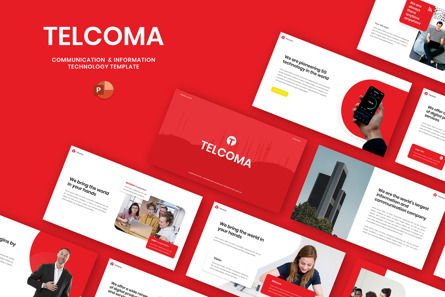 Telcoma - Communication Information Technology Powerpoint, Plantilla de PowerPoint, 11773, Telecomunicación — PoweredTemplate.com