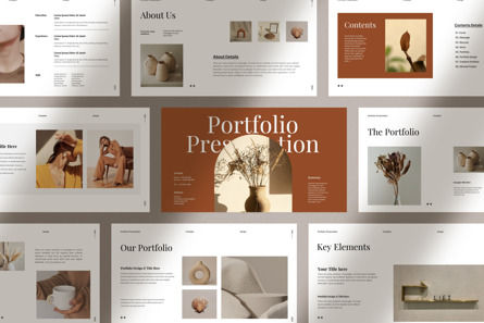 Portfolio Presentation Template, Modelo do PowerPoint, 11792, Negócios — PoweredTemplate.com