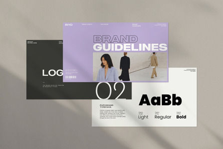 Brand Guideline Presentation Template, Diapositiva 4, 11793, Negocios — PoweredTemplate.com
