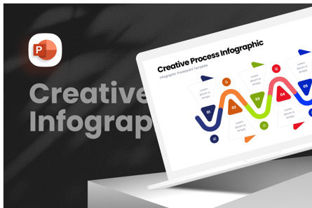 Creative Process - Infographic PowerPoint Template, Templat PowerPoint, 11802, Bisnis — PoweredTemplate.com