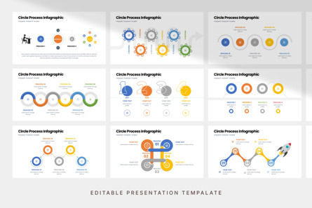 Circle Process Infographic - PowerPoint Template, Slide 3, 11803, Lavoro — PoweredTemplate.com