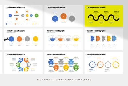 Circle Process Infographic - PowerPoint Template, Slide 4, 11803, Lavoro — PoweredTemplate.com