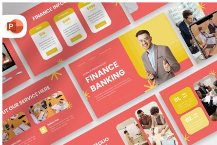 Finance Banking - PowerPoint Template, 파워 포인트 템플릿, 11806, 비즈니스 — PoweredTemplate.com