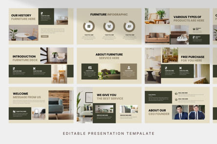 Minimalist Furniture Deck - PowerPoint Template, スライド 3, 11808, ビジネス — PoweredTemplate.com