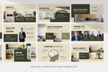 Minimalist Furniture Deck - PowerPoint Template, Slide 4, 11808, Bisnis — PoweredTemplate.com