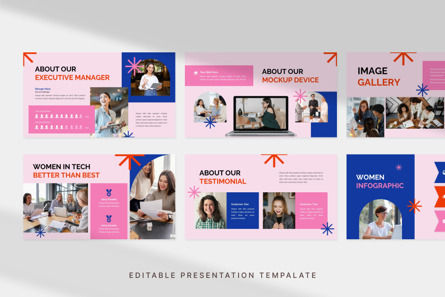 Women In Tech - PowerPoint Template, Diapositiva 2, 11809, Negocios — PoweredTemplate.com