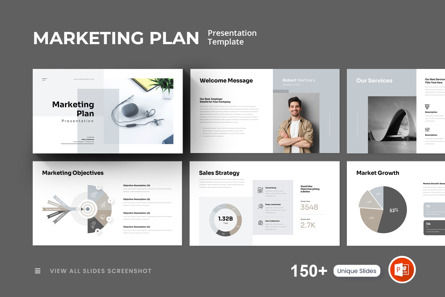 Marketing Plan Presentation PowerPoint Template, Plantilla de PowerPoint, 11823, Negocios — PoweredTemplate.com