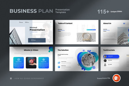 Business Plan Presentation Template, Modele PowerPoint, 11831, Business — PoweredTemplate.com