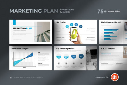 Marketing Plan Presentation Template, PowerPoint Template, 11833, Business — PoweredTemplate.com