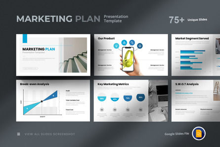 Marketing Plan Google Slides Template, Theme Google Slides, 11834, Business — PoweredTemplate.com