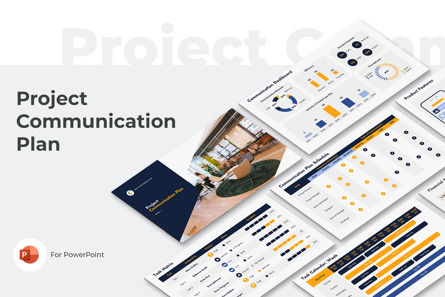 Project Communication Plan PowerPoint, Modele PowerPoint, 11845, Business — PoweredTemplate.com