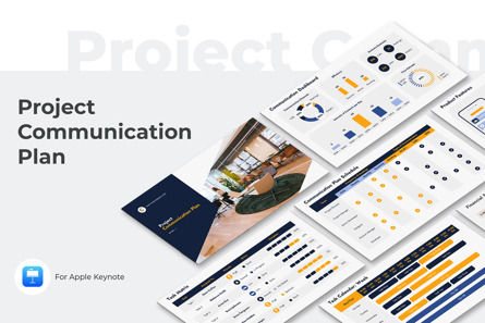 Project Communication Plan Keynote, Template Keynote, 11846, Bisnis — PoweredTemplate.com