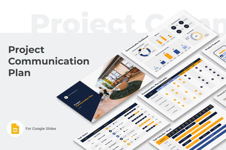 Project Communication Plan Google Slides, Google Slides Thema, 11851, Business — PoweredTemplate.com