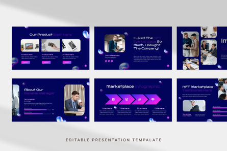 NFT Marketplace - PowerPoint Template, Diapositiva 2, 11857, Negocios — PoweredTemplate.com
