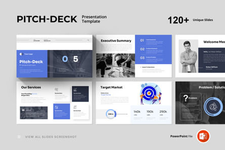 Pitch-Deck PowerPoint Presentation Template, Modello PowerPoint, 11858, Lavoro — PoweredTemplate.com