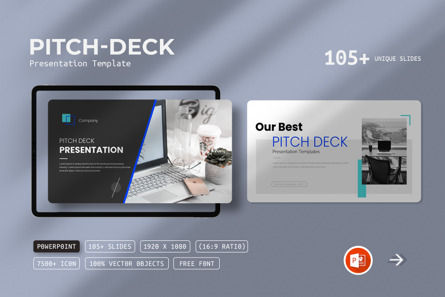 Pitch-Deck PowerPoint Presentation Template, PowerPointテンプレート, 11862, ビジネス — PoweredTemplate.com