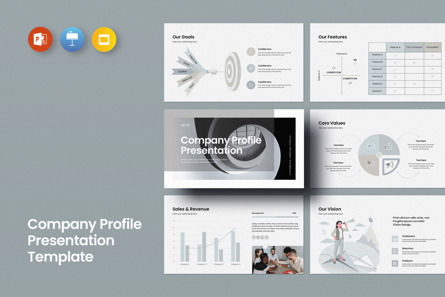 Company Profile Presentation Template, Modelo do PowerPoint, 11865, Negócios — PoweredTemplate.com