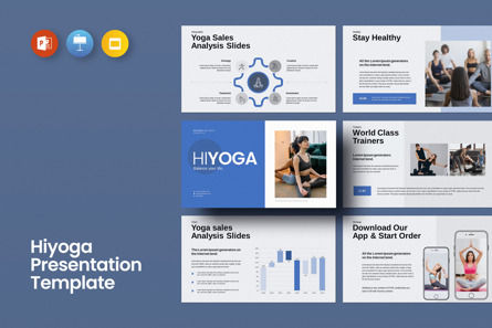 Hiyoga Presentation Template, Modele PowerPoint, 11866, Santé / Détente — PoweredTemplate.com