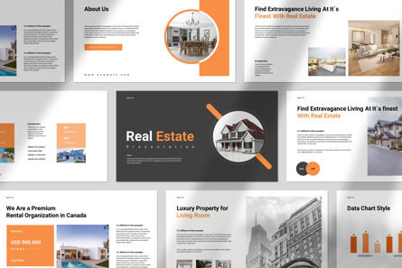 Real Estate Presentation Template, Plantilla de PowerPoint, 11869, Inmuebles — PoweredTemplate.com
