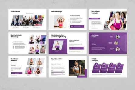 Studio Yoga Presentation Template, Slide 6, 11871, Health and Recreation — PoweredTemplate.com
