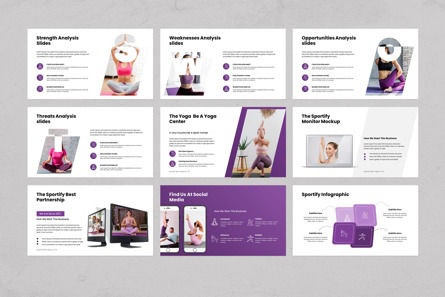 Studio Yoga Presentation Template, 슬라이드 7, 11871, 건강 및 레크레이션 — PoweredTemplate.com