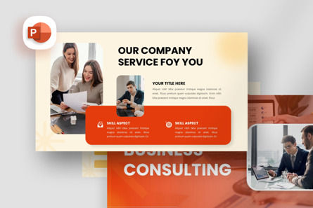 Business Consultant - PowerPoint Template, PowerPoint Template, 11876, Business — PoweredTemplate.com
