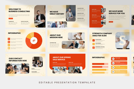 Business Consultant - PowerPoint Template, Diapositiva 3, 11876, Negocios — PoweredTemplate.com