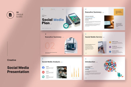 Social Media Presentation Template, Theme Google Slides, 11882, Business — PoweredTemplate.com
