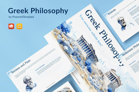 Greek Philosophy Free Presentation Template, 免费 Google幻灯片主题, 11885, Education & Training — PoweredTemplate.com