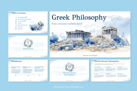 Greek Philosophy Free Presentation Template, スライド 2, 11885, Education & Training — PoweredTemplate.com