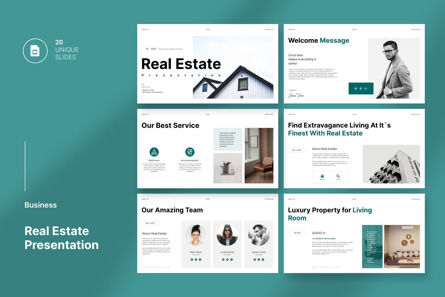Real Estate Presentation Template, Tema Google Slides, 11886, Real Estate — PoweredTemplate.com