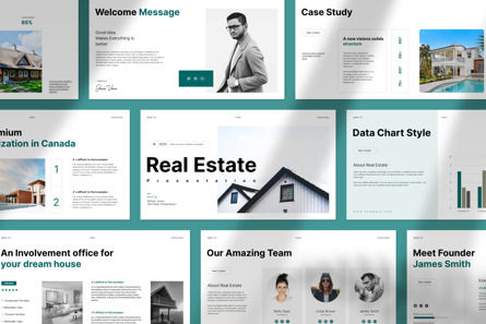 Real Estate Presentation Template, PowerPoint Template, 11887, Real Estate — PoweredTemplate.com