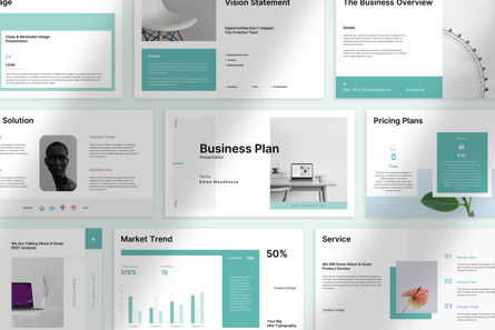 Business Plan Presentation, PowerPoint Template, 11888, Business — PoweredTemplate.com